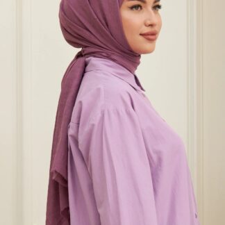 Organic Scarfs Bambu Kraş Şal Modeli - Mürdüm - Organic ScarfsOrganic Scarfs