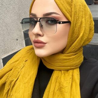Organic Scarfs Bambu Kraş Şal Modeli - Safran - Organic ScarfsOrganic Scarfs