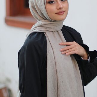 Organic Scarfs Bambu Kraş Şal Modeli - Taş - Organic ScarfsOrganic Scarfs