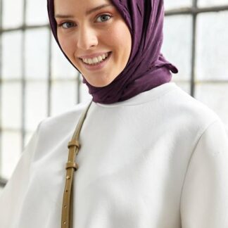 Organic Scarfs Bambu Kraş Şal Modeli - Üzüm