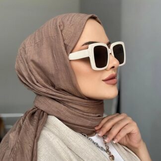Organic Scarfs Bambu Kraş Şal Modeli - Vizon - Organic ScarfsOrganic Scarfs