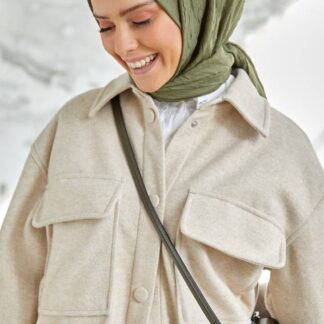 Organic Scarfs Bambu Kraş Şal Modeli - Yosun