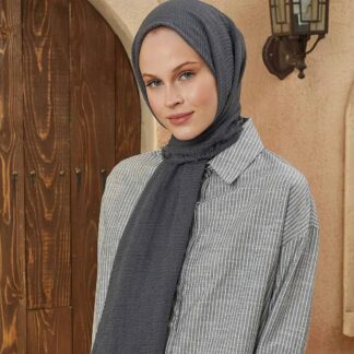 Organic Scarfs Bürümcük Şal Modeli - Antrasit - Organic ScarfsOrganic Scarfs