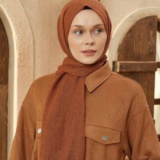 Organic Scarfs Bürümcük Şal Modeli - Bakır - Organic ScarfsOrganic Scarfs