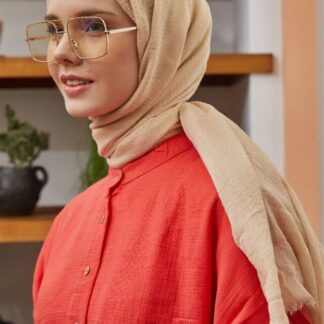 Organic Scarfs Bürümcük Şal Modeli - Bal Rengi - Organic ScarfsOrganic Scarfs