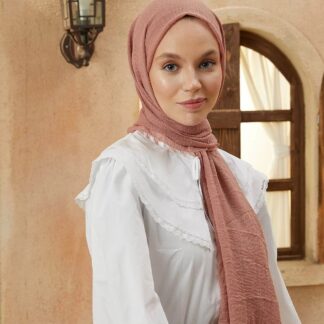 Organic Scarfs Bürümcük Şal Modeli - Gül Kurusu - Organic ScarfsOrganic Scarfs