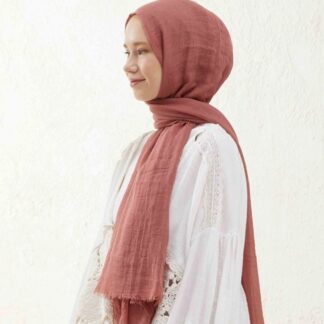 Organic Scarfs Bürümcük Şal Modeli - Gül Pembe - Organic ScarfsOrganic Scarfs
