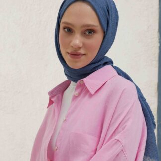 Organic Scarfs Bürümcük Şal Modeli - İndigo - Organic ScarfsOrganic Scarfs