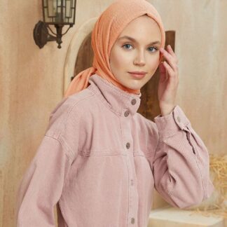 Organic Scarfs Bürümcük Şal Modeli - Mercan - Organic ScarfsOrganic Scarfs