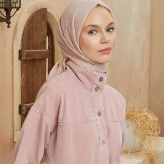 Organic Scarfs Bürümcük Şal Modeli - Pastel Pembe - Organic ScarfsOrganic Scarfs