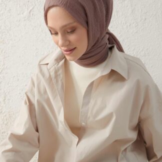 Organic Scarfs Bürümcük Şal Modeli - Vizon - Organic ScarfsOrganic Scarfs
