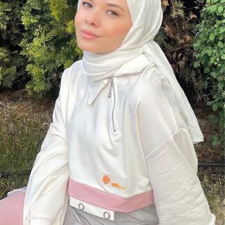 Organic Scarfs Pamuk Kraş Cazz Şal Modeli - Beyaz