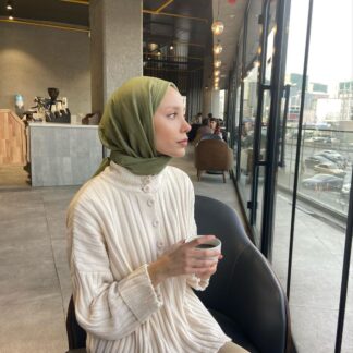 Organic Scarfs Pamuk Kraş Cazz Şal Modeli - Çam Kokusu - Organic ScarfsOrganic Scarfs