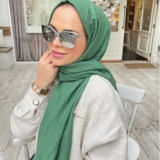 Organic Scarfs Pamuk Kraş Cazz Şal Modeli - Çay Ağacı - Organic ScarfsOrganic Scarfs