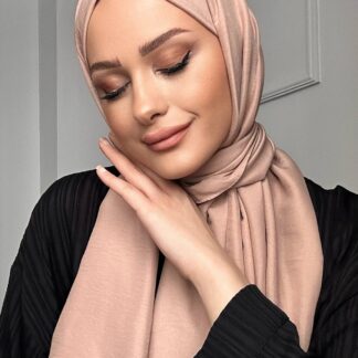 Organic Scarfs Pamuk Kraş Cazz Şal Modeli - Fındık - Organic ScarfsOrganic Scarfs