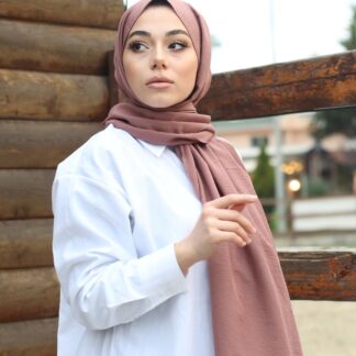 Organic Scarfs Pamuk Kraş Cazz Şal Modeli - İncir - Organic ScarfsOrganic Scarfs