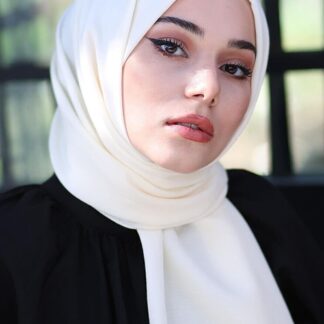 Organic Scarfs Pamuk Kraş Cazz Şal Modeli - Kırık Beyaz - Organic ScarfsOrganic Scarfs