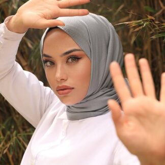 Organic Scarfs Pamuk Kraş Cazz Şal Modeli - Kurşuni - Organic ScarfsOrganic Scarfs