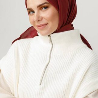 Organic Scarfs Pamuk Kraş Cazz Şal Modeli - Mürdüm Eriği - Organic ScarfsOrganic Scarfs