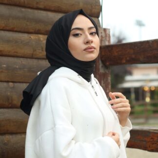 Organic Scarfs Pamuk Kraş Cazz Şal Modeli - Siyah - Organic ScarfsOrganic Scarfs