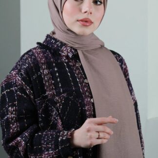 Organic Scarfs Pamuk Kraş Cazz Şal Modeli - Vizon - Organic ScarfsOrganic Scarfs