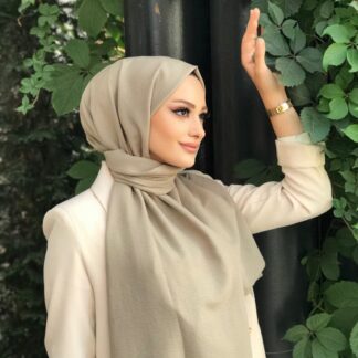 Organic Scarfs Pamuk Kraş Cazz Şal Modeli - Yağ Yeşili - Organic ScarfsOrganic Scarfs