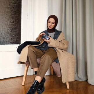 Organic Scarfs Tesettür Penye Şal Hijap Modeli - Acı Kahve - Organic ScarfsOrganic Scarfs