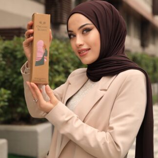 Organic Scarfs Tesettür Penye Şal Hijap Modeli - Acı Kahve - Organic ScarfsOrganic Scarfs