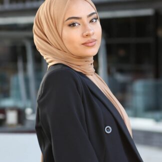 Organic Scarfs Tesettür Penye Şal Hijap Modeli - Camel - Organic ScarfsOrganic Scarfs