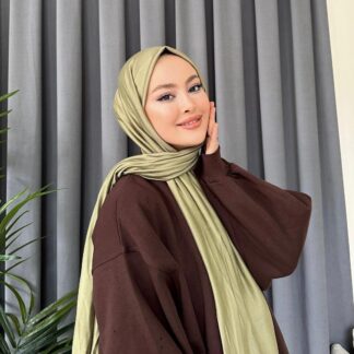 Organic Scarfs Tesettür Penye Şal Hijap Modeli - Çay Ağacı - Organic ScarfsOrganic Scarfs