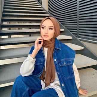 Organic Scarfs Tesettür Penye Şal Hijap Modeli - Çikolata - Organic ScarfsOrganic Scarfs