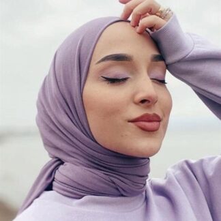Organic Scarfs Tesettür Penye Şal Hijap Modeli - Eflatun - Organic ScarfsOrganic Scarfs