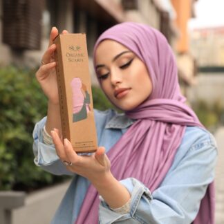 Organic Scarfs Tesettür Penye Şal Hijap Modeli - Eflatun - Organic ScarfsOrganic Scarfs