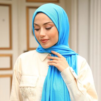 Organic Scarfs Tesettür Penye Şal Hijap Modeli - Gökyüzü - Organic ScarfsOrganic Scarfs
