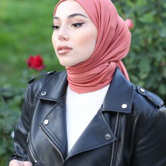 Organic Scarfs Tesettür Penye Şal Hijap Modeli - Gül Kurusu - Organic ScarfsOrganic Scarfs