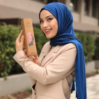 Organic Scarfs Tesettür Penye Şal Hijap Modeli - İndigo - Organic ScarfsOrganic Scarfs