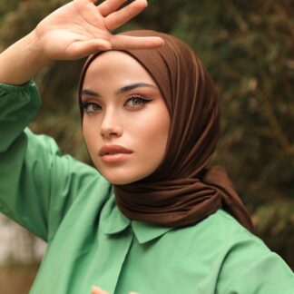 Organic Scarfs Tesettür Penye Şal Hijap Modeli - Kahve - Organic ScarfsOrganic Scarfs