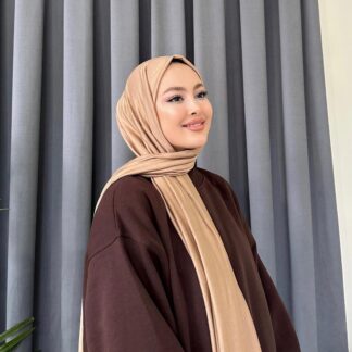 Organic Scarfs Tesettür Penye Şal Hijap Modeli - Karamel - Organic ScarfsOrganic Scarfs