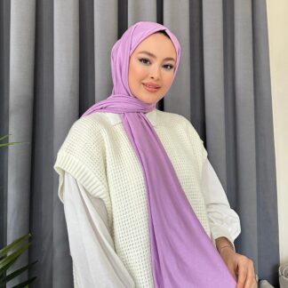 Organic Scarfs Tesettür Penye Şal Hijap Modeli - Lavanta - Organic ScarfsOrganic Scarfs