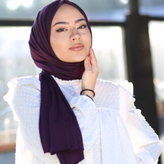 Organic Scarfs Tesettür Penye Şal Hijap Modeli - Mor - Organic ScarfsOrganic Scarfs