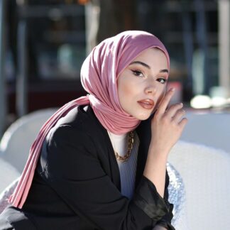 Organic Scarfs Tesettür Penye Şal Hijap Modeli - Pembe - Organic ScarfsOrganic Scarfs