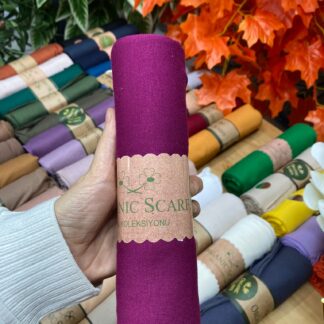 Organic Scarfs Tesettür Penye Şal Hijap Modeli - Şarabi - Organic ScarfsOrganic Scarfs