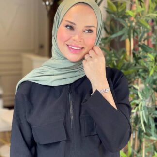 Organic Scarfs Tesettür Penye Şal Hijap Modeli - Su Yeşili - Organic ScarfsOrganic Scarfs