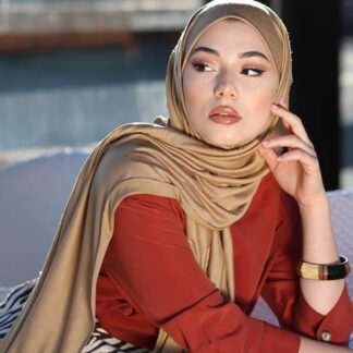 Organic Scarfs Tesettür Penye Şal Hijap Modeli - Sütlü Kahve - Organic ScarfsOrganic Scarfs