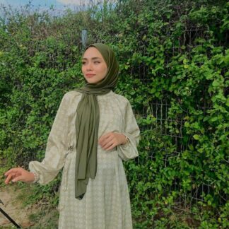 Organic Scarfs Tesettür Penye Şal Hijap Modeli - Yaprak Yeşili - Organic ScarfsOrganic Scarfs