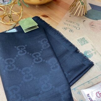 Orjinal Yün İpek A Kalite Çift Taraflı Marka Şal - Siyah - Organic ScarfsOrganic Scarfs