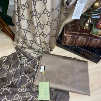 Orjinal Yün İpek A Kalite Çift Taraflı Marka Şal - Sütlü Kahve - Organic ScarfsOrganic Scarfs