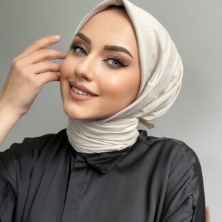 Pamuk Kraş Soft Eşarp - Bej - Organic ScarfsOrganic Scarfs