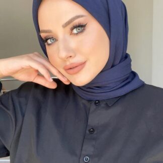 Pamuk Kraş Soft Eşarp - Lacivert - Organic ScarfsOrganic Scarfs