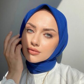 Pamuk Kraş Soft Eşarp - Saks - Organic ScarfsOrganic Scarfs